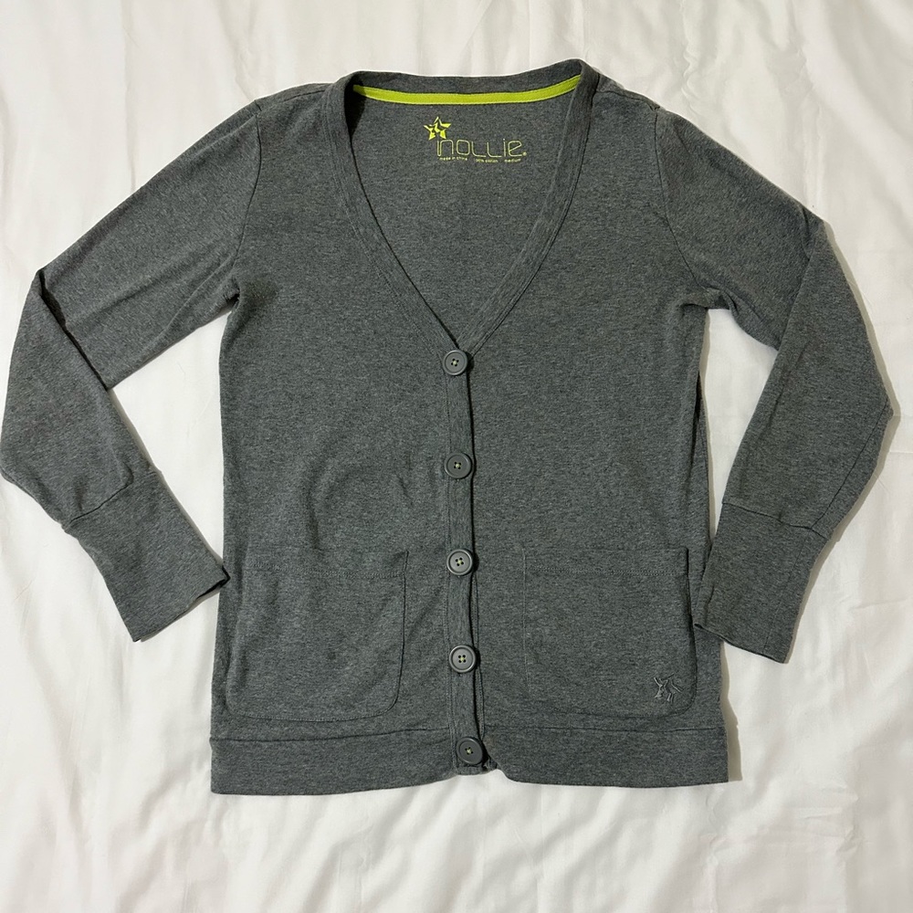 Nollie Grey Cardigan Size Medium